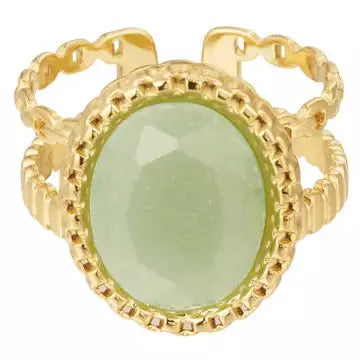 Double effect ring with stone