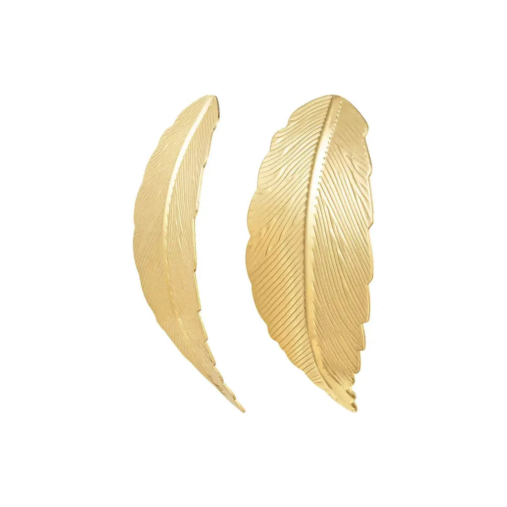 Feather pendant earrings