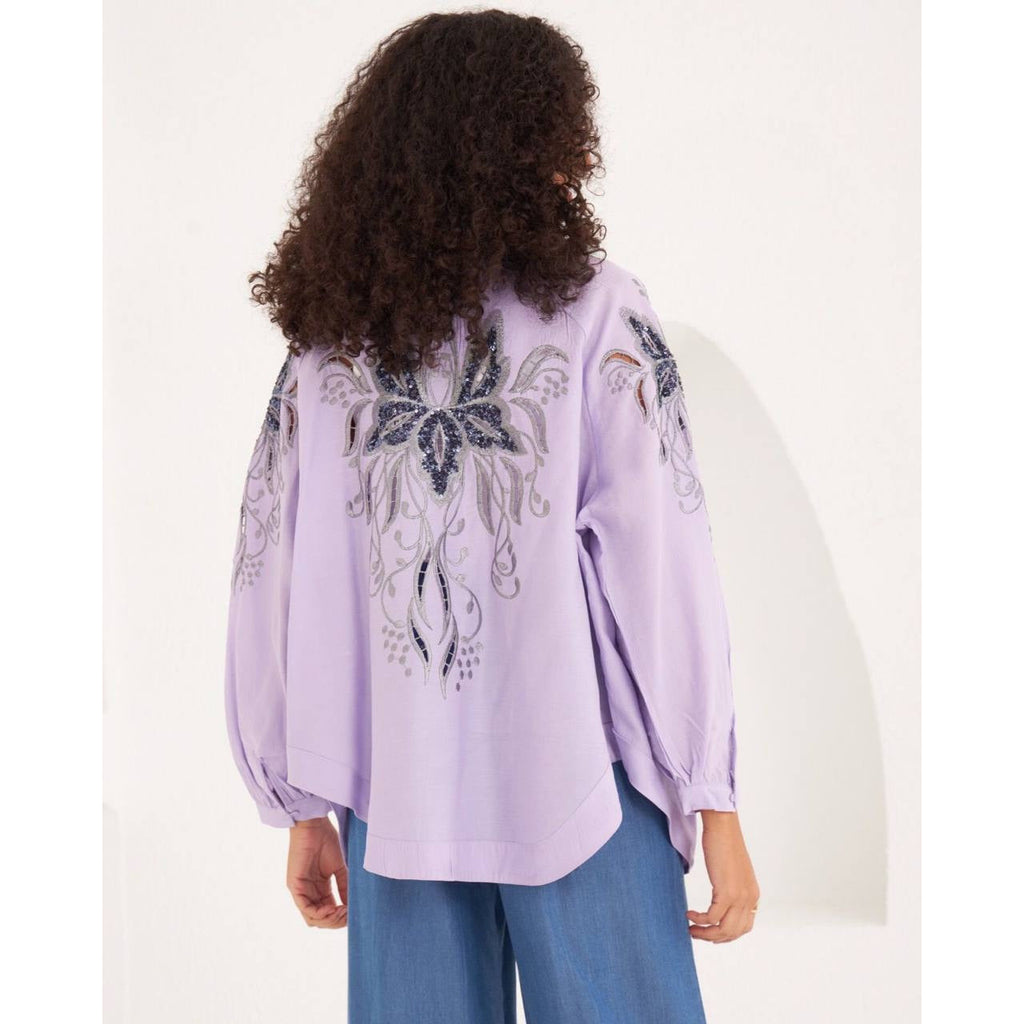 Oversized Embroidery Blouse