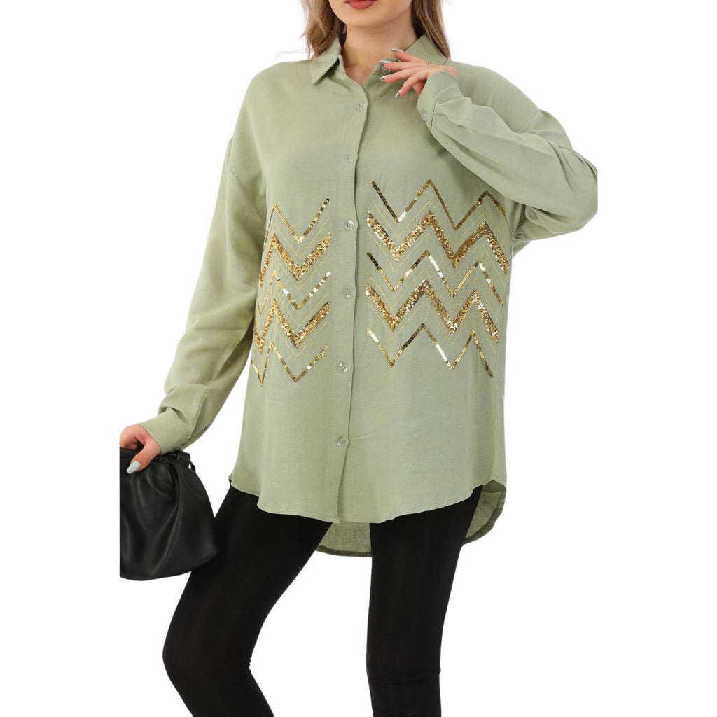 Blouse with Sequins
