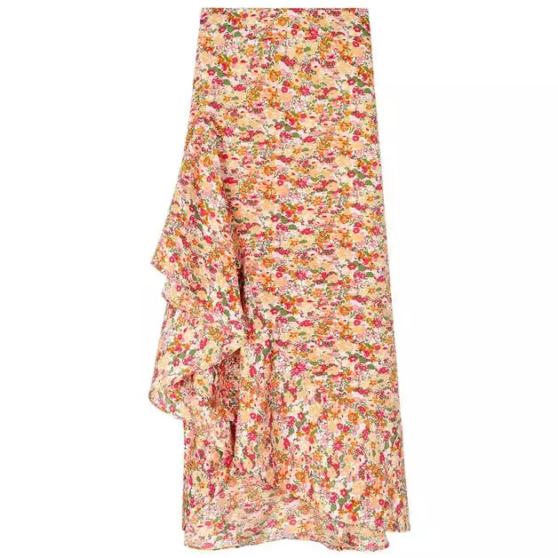 Mid-length slit skirt